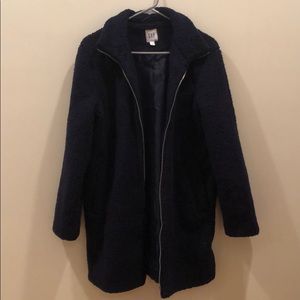 Gap Navy Teddy Sherpa Coat